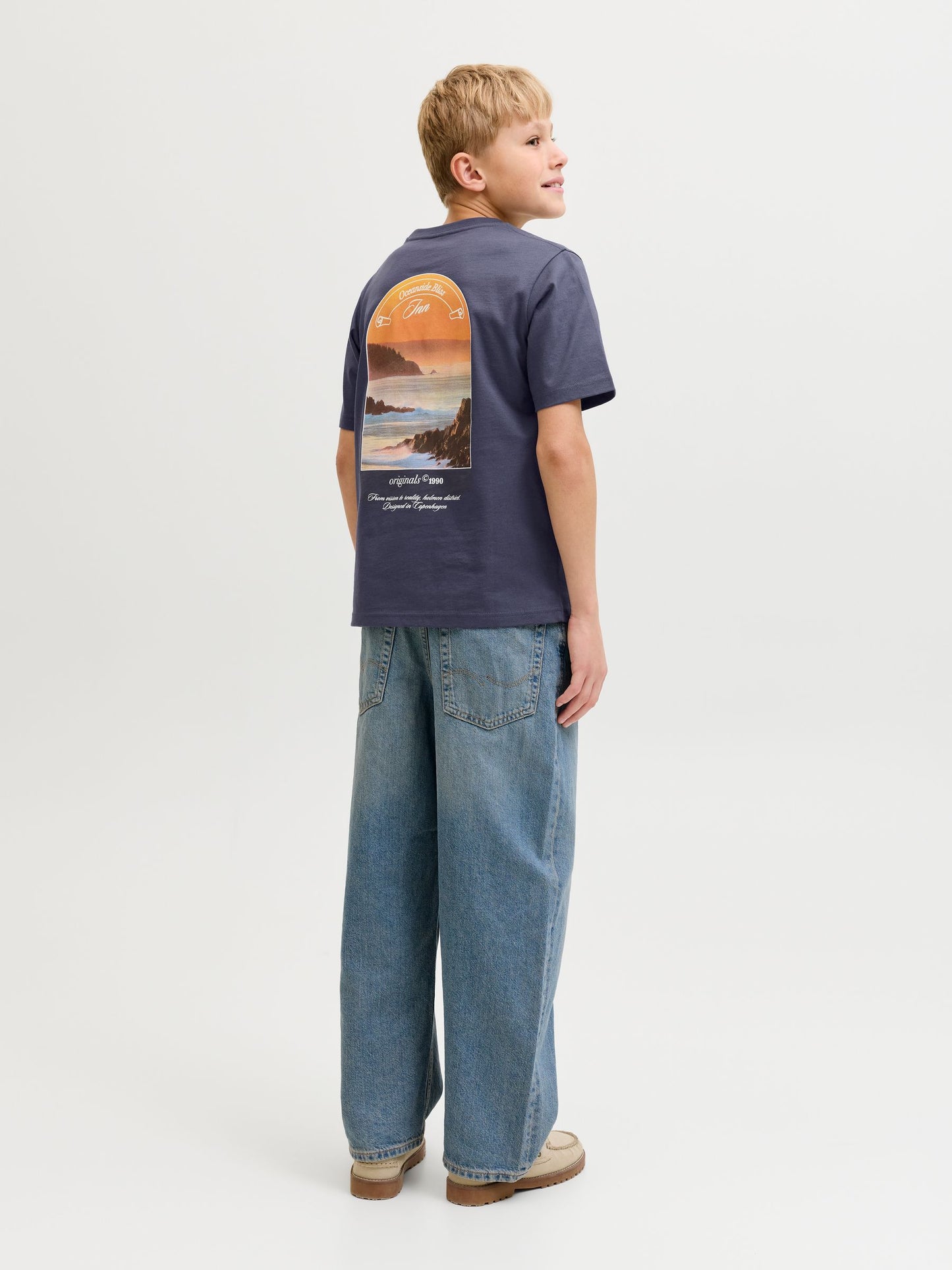 Dsiney Kidz - JACK & JONES Junior Blue Photographic Back-Print T-Shirt image 2