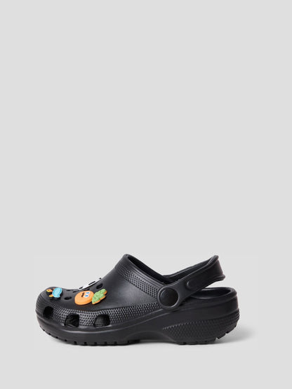 Name It Black Kids Rubber Clogs with Charms Sandals image 2