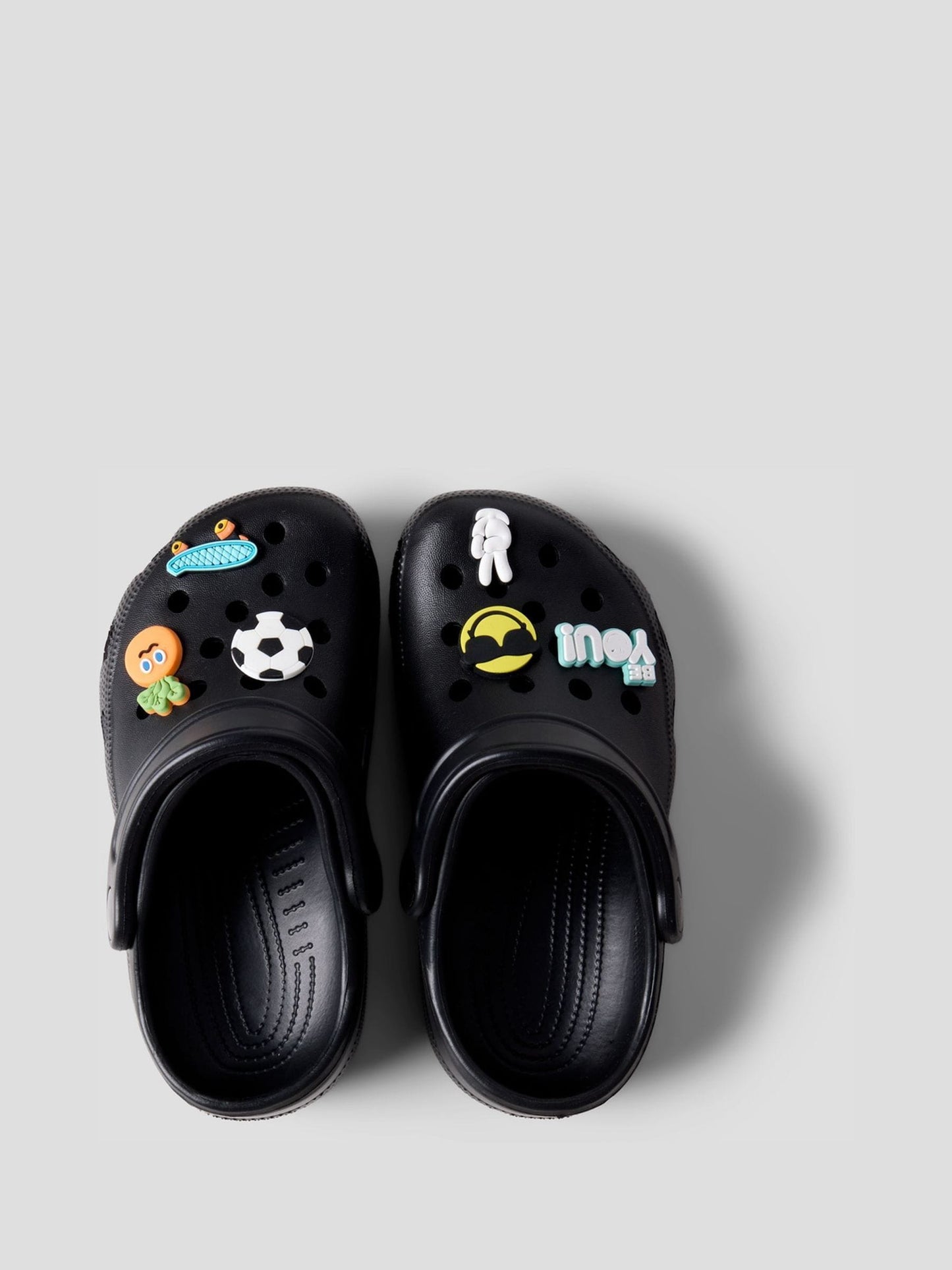 Name It Black Kids Rubber Clogs with Charms Sandals image 1