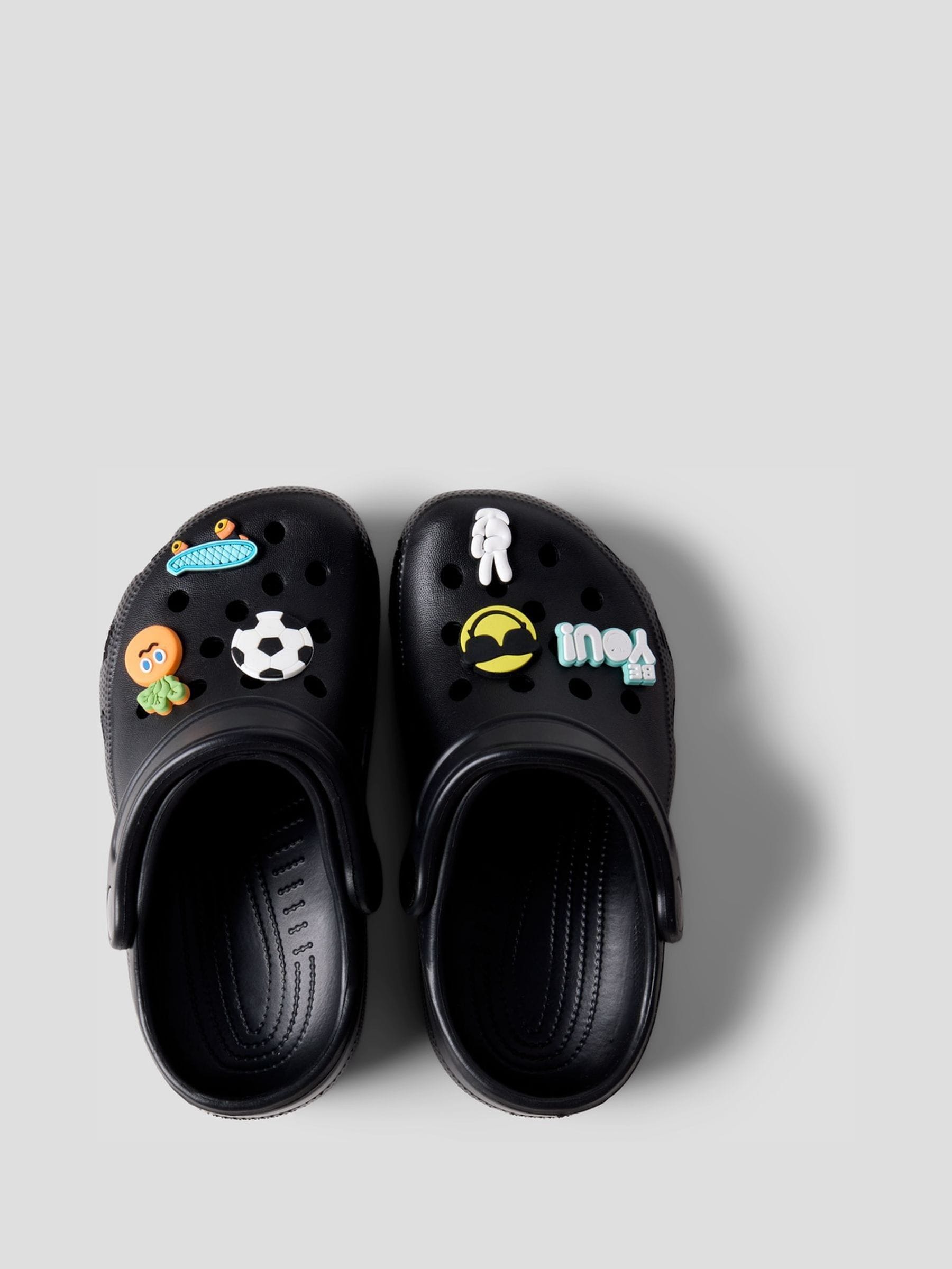 Name It Black Kids Rubber Clogs with Charms Sandals image 1