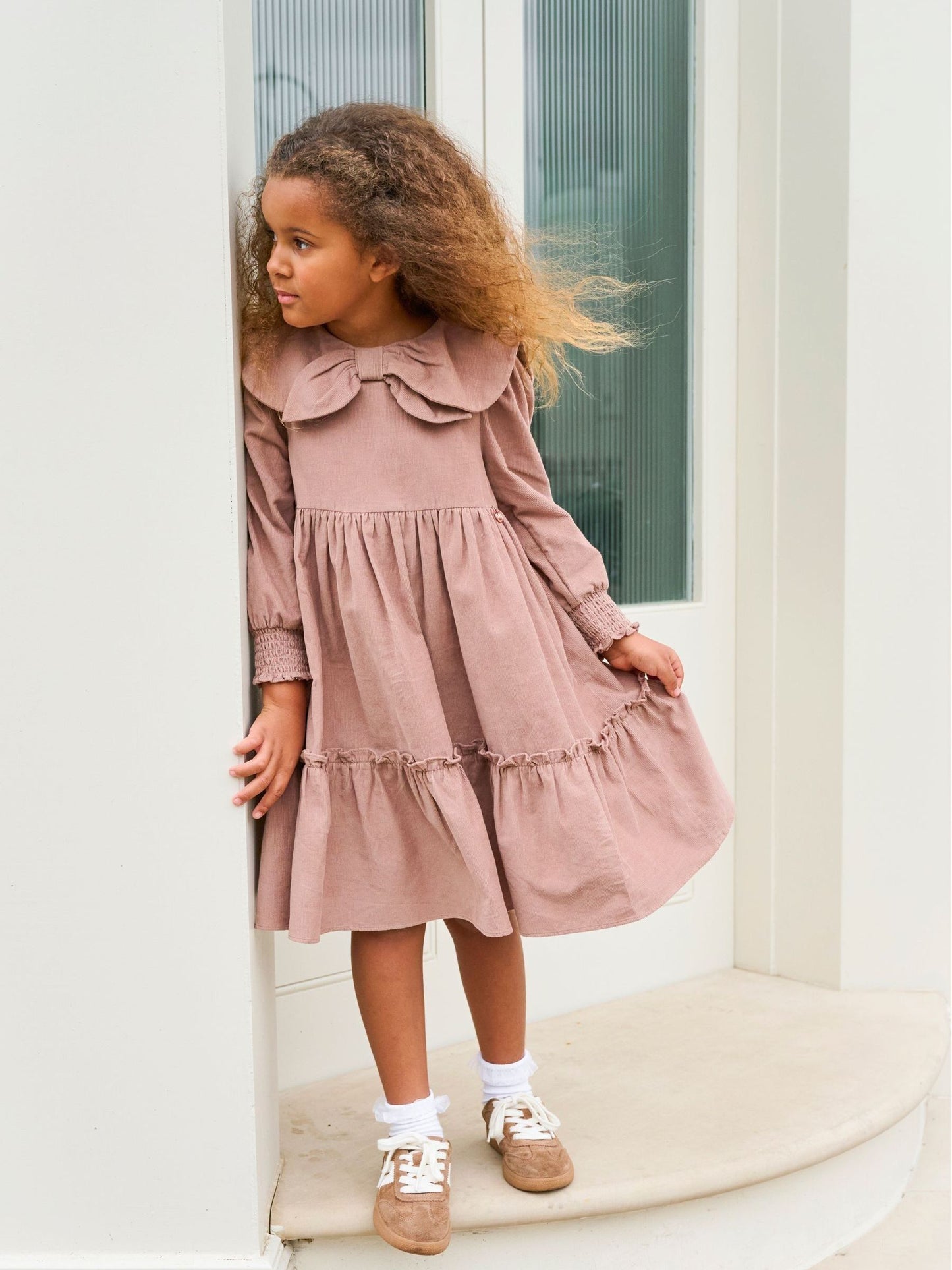 Dsiney Kidz - Angel & Rocket Natural Ava Tie Collar Cord Dress image 1
