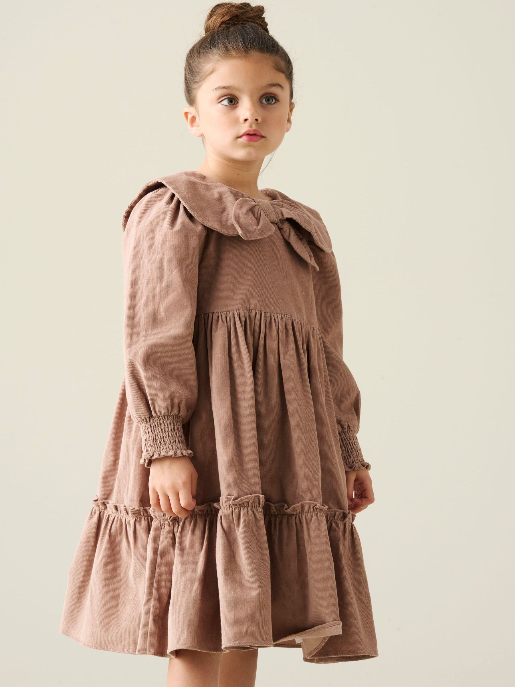 Dsiney Kidz - Angel & Rocket Natural Ava Tie Collar Cord Dress image 5