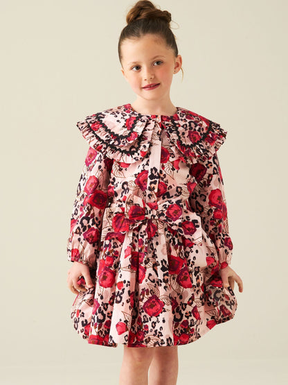 Dsiney Kidz - Angel & Rocket Pink Lyra Animal Rose Double Collar Print Blouse image 1
