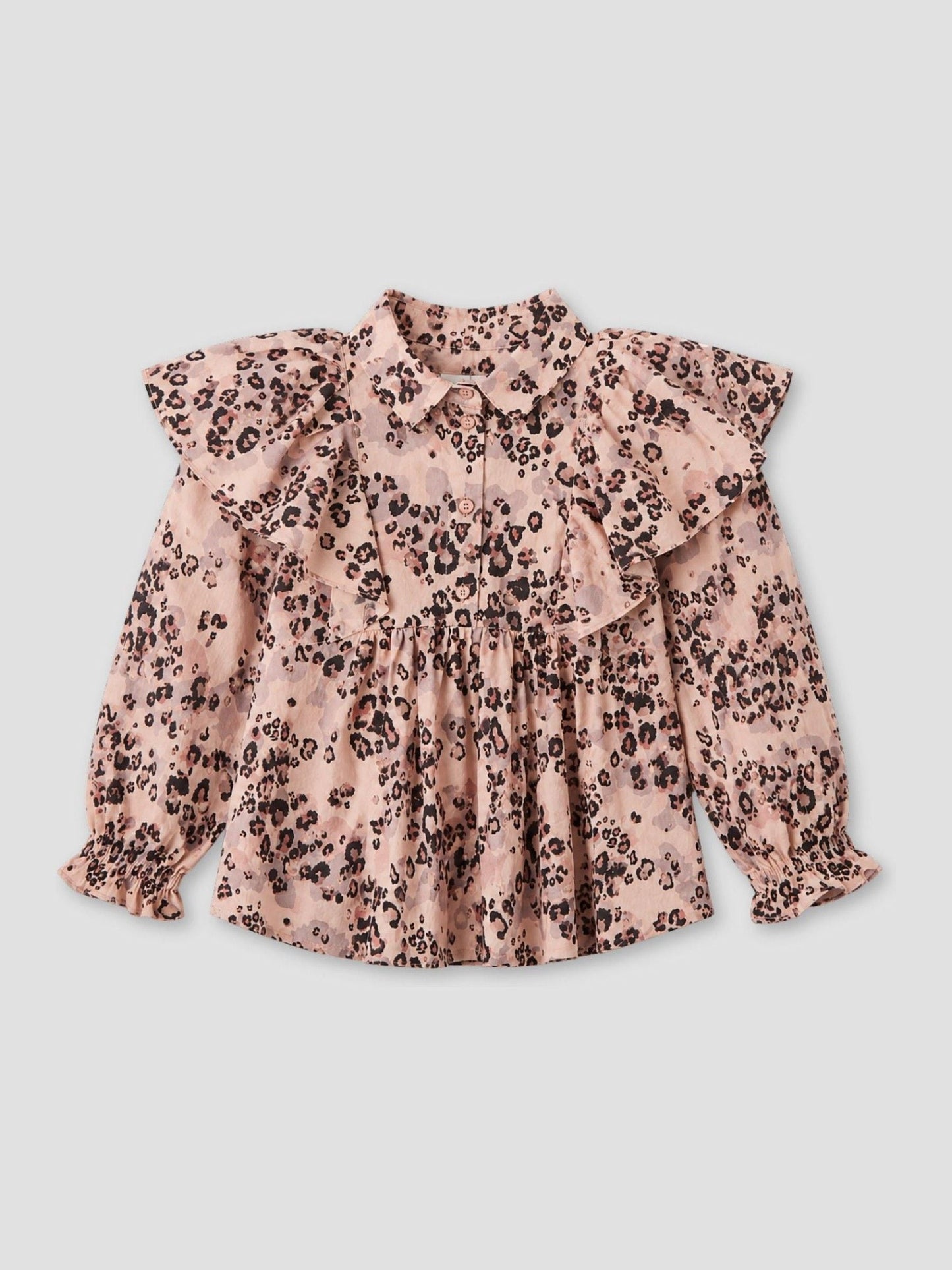 Dsiney Kidz - Angel & Rocket Brown Elle Cape Collar Animal Print Top image 6
