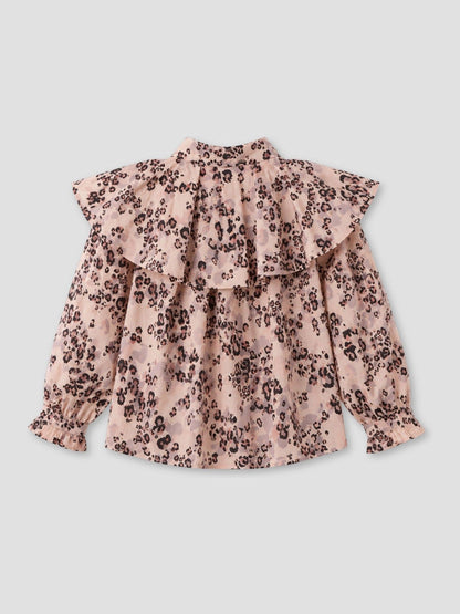 Dsiney Kidz - Angel & Rocket Brown Elle Cape Collar Animal Print Top image 7