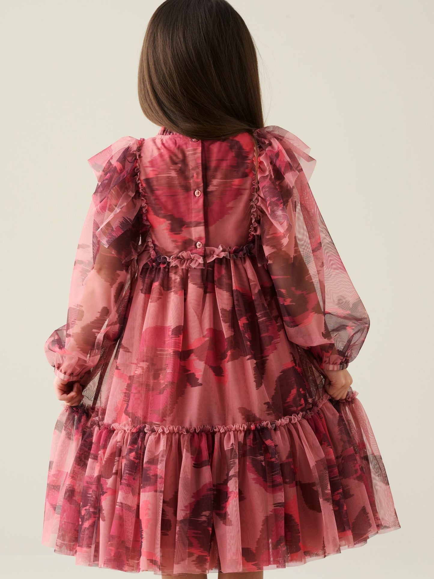 Dsiney Kidz - Angel & Rocket Pink Estella Tiered Mesh Dress image 2
