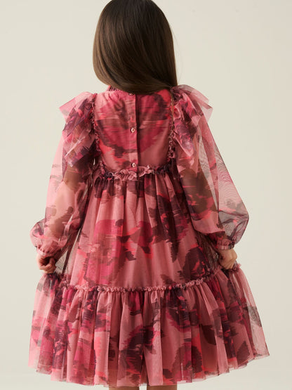 Dsiney Kidz - Angel & Rocket Pink Estella Tiered Mesh Dress image 2