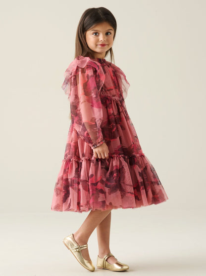 Dsiney Kidz - Angel & Rocket Pink Estella Tiered Mesh Dress image 3