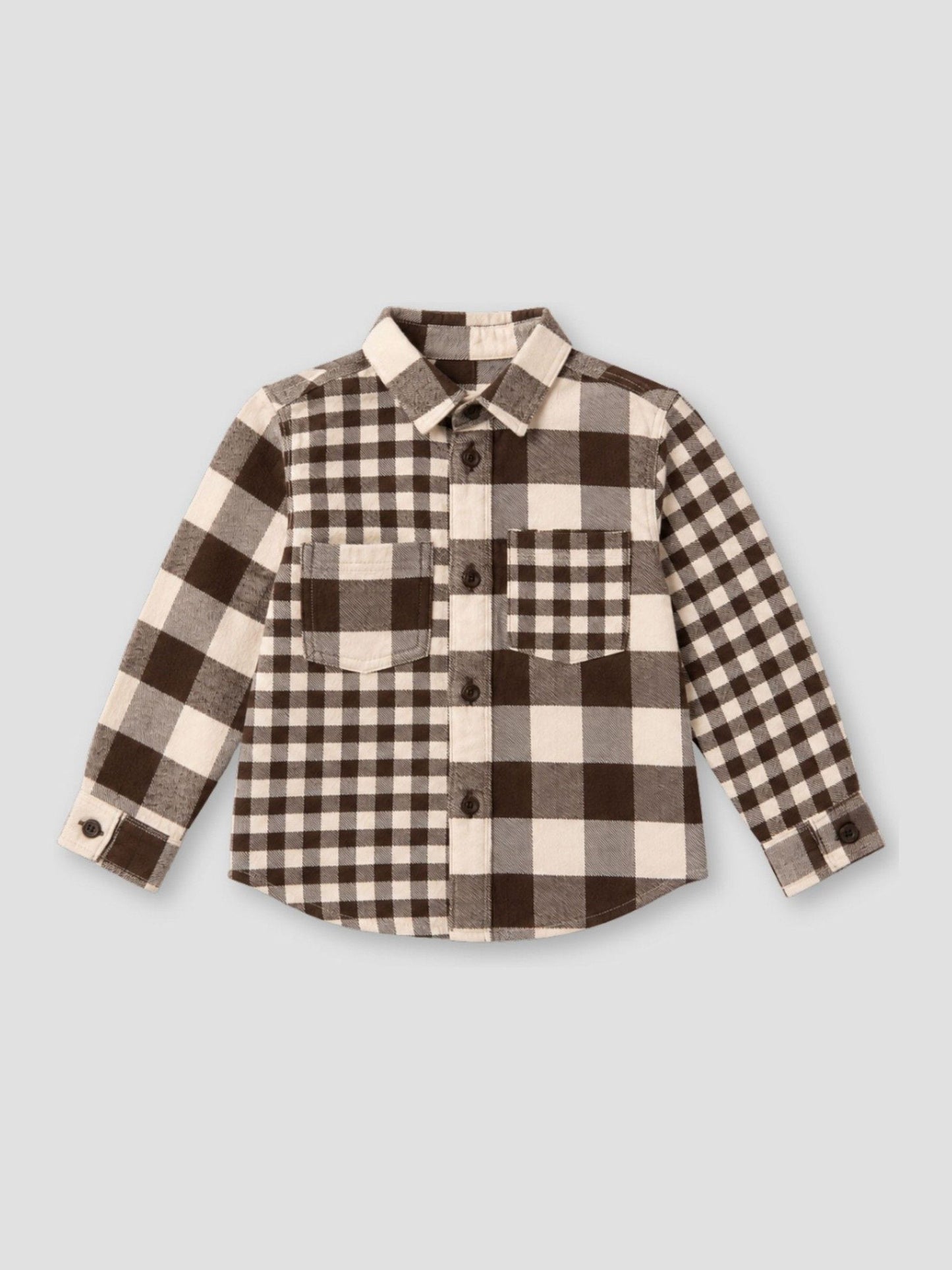 Dsiney Kidz - Angel & Rocket Brown Zayne Mixed Check Shirt image 9
