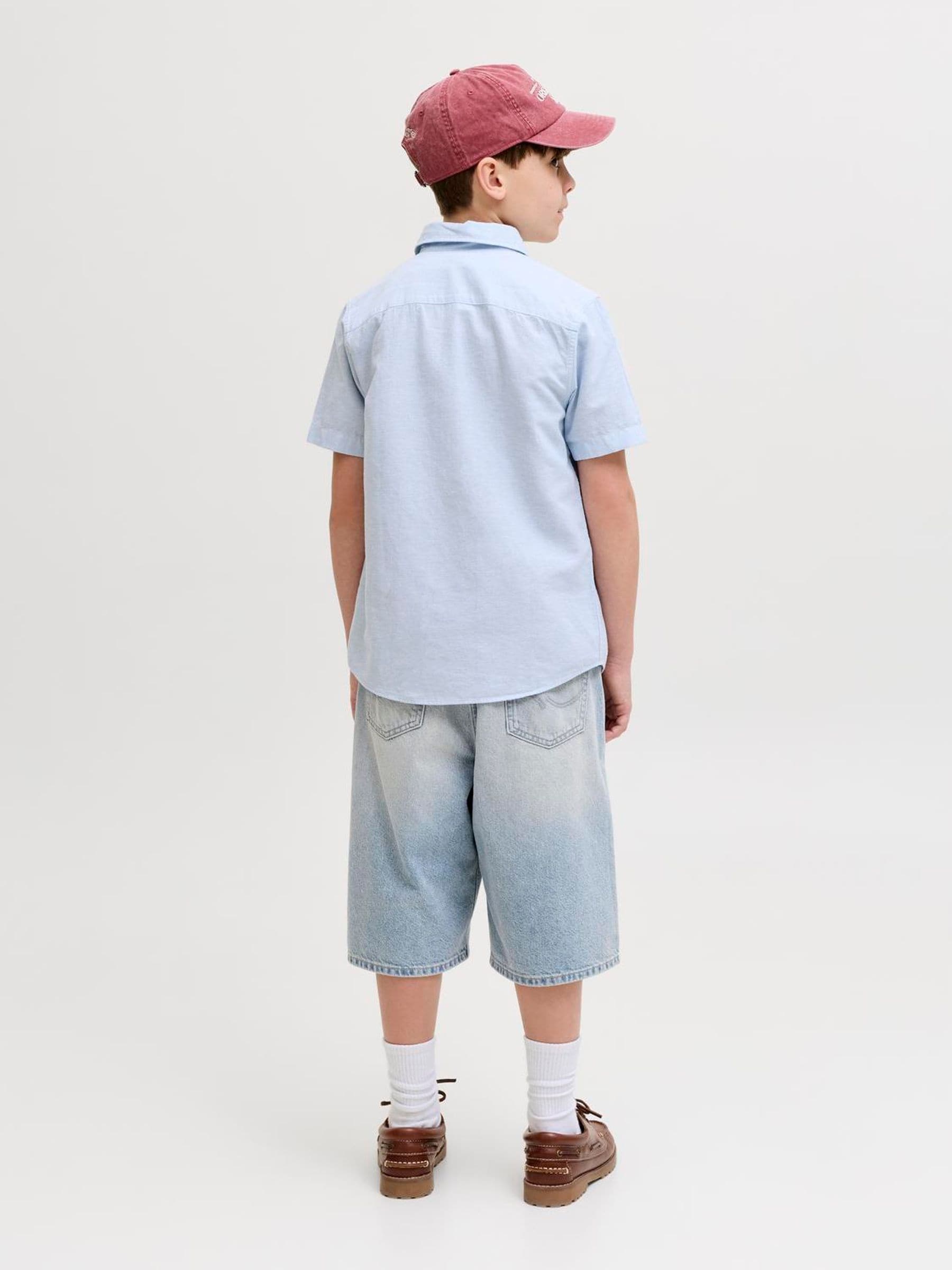 Dsiney Kidz - JACK & JONES Junior Blue Baggy Fit Ron Denim Shorts image 2