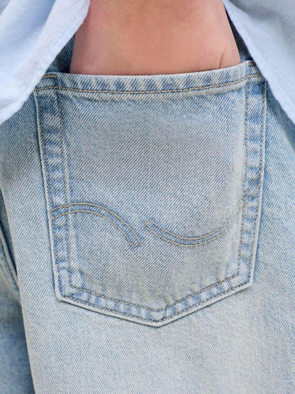Dsiney Kidz - JACK & JONES Junior Blue Baggy Fit Ron Denim Shorts image 4