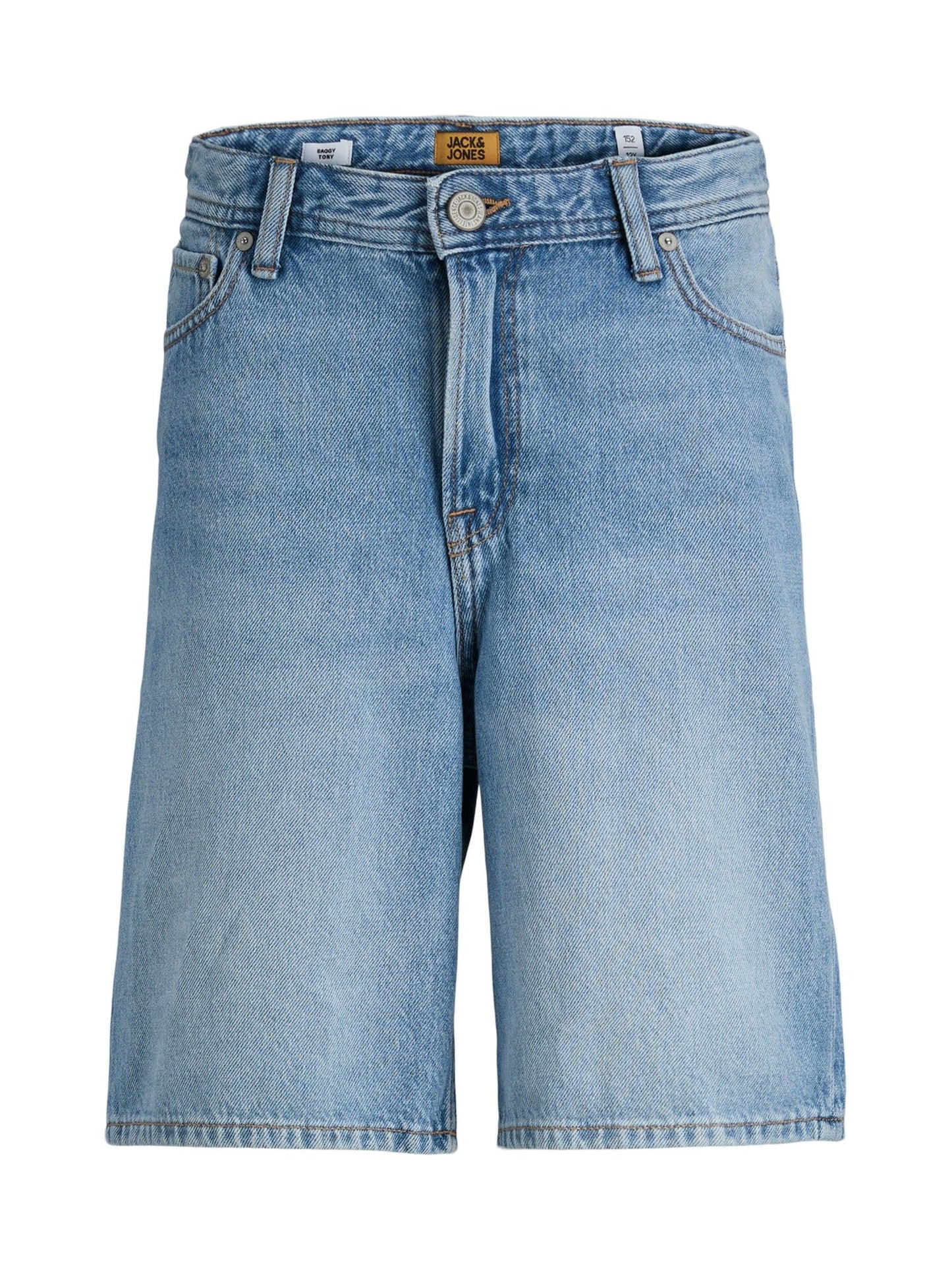 Dsiney Kidz - JACK & JONES Junior Mid Blue Loose Fit Tony Denim Shorts image 6