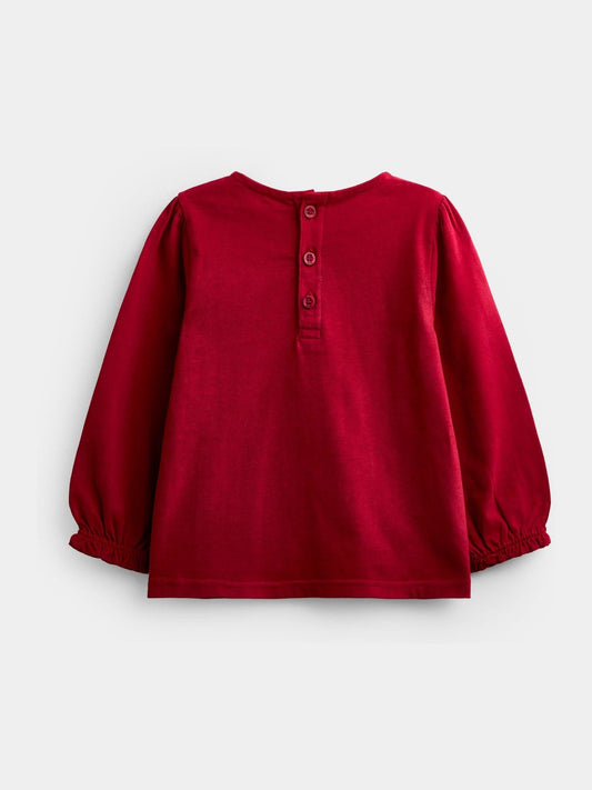 Dsiney Kidz - Jojo Maman Bébé Burgundy Red Baking Friends Appliqué Top image 2
