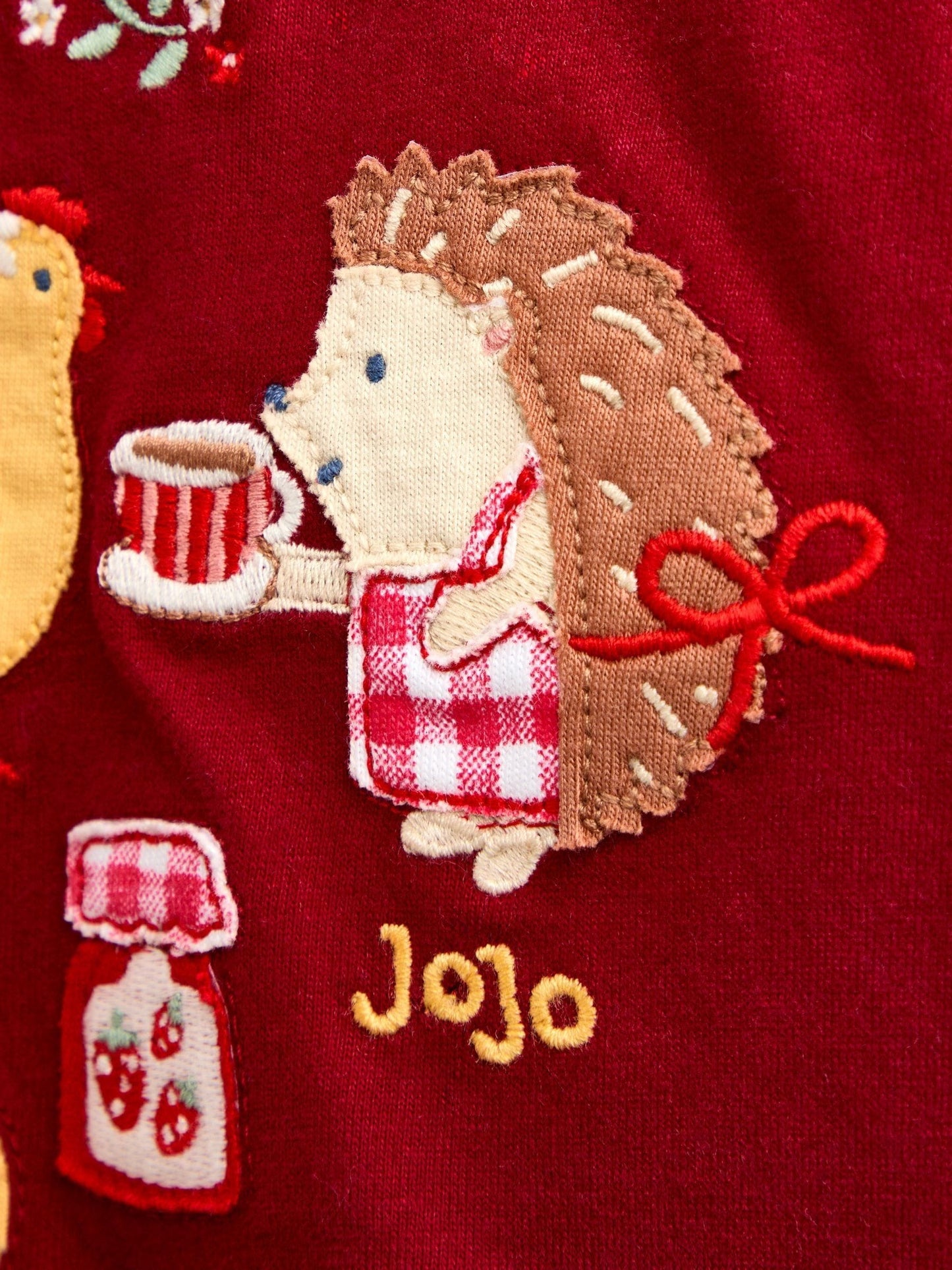 Dsiney Kidz - Jojo Maman Bébé Burgundy Red Baking Friends Appliqué Top image 4