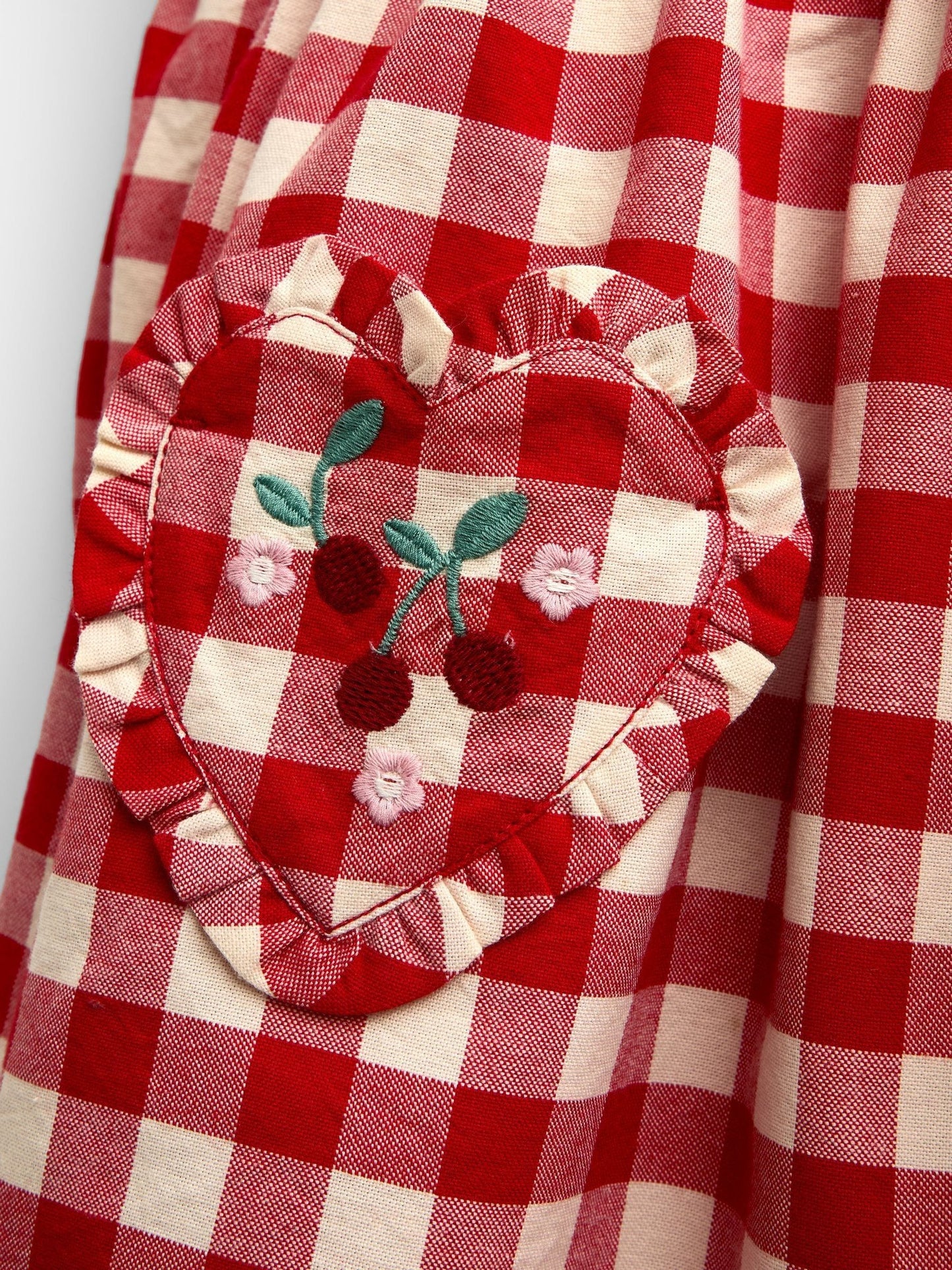 Dsiney Kidz - JoJo Maman Bébé Red Gingham Heart Pocket Dress image 4