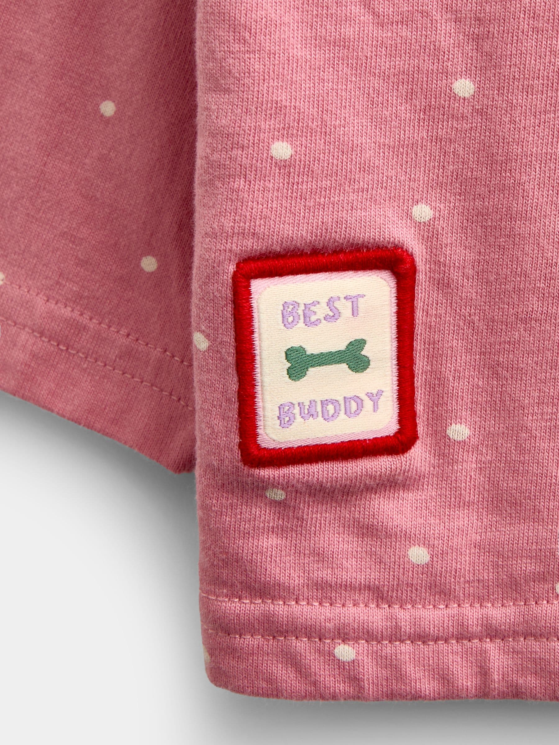 Dsiney Kidz - JoJo Maman Bébé Pink Dog Appliqué Long Sleeve Top image 3