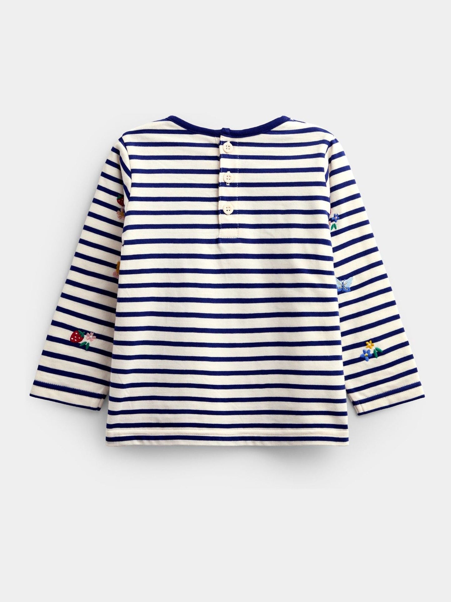 Dsiney Kidz - Jojo Maman Bébé Navy Blue Floral Embroidered Top image 3