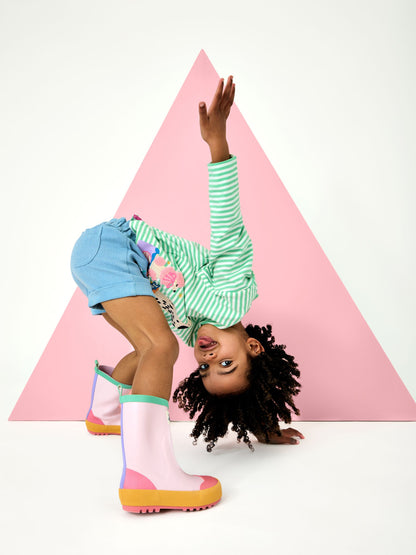 Dsiney Kidz - JoJo Maman Bébé Green Stripe Dog Appliqué Long Sleeve Top image 2