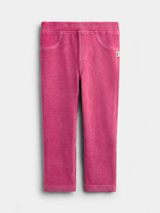 Dsiney Kidz - JoJo Maman Bébé Rose Pink 2-Pack Jersey Cord Leggings image 2