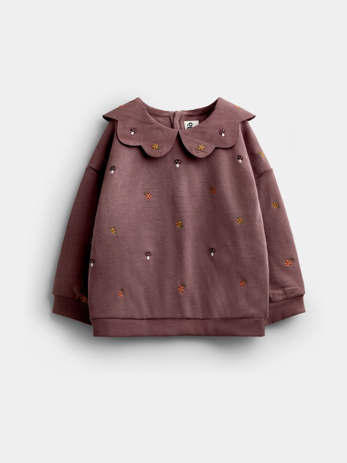 JoJo Maman Bébé Mid Purple Woodland Embroidered Collar Sweatshirt - image 1