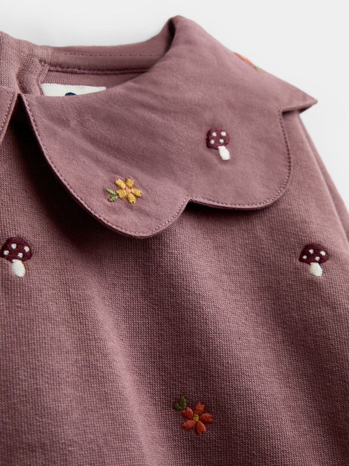 JoJo Maman Bébé Mid Purple Woodland Embroidered Collar Sweatshirt - image 3