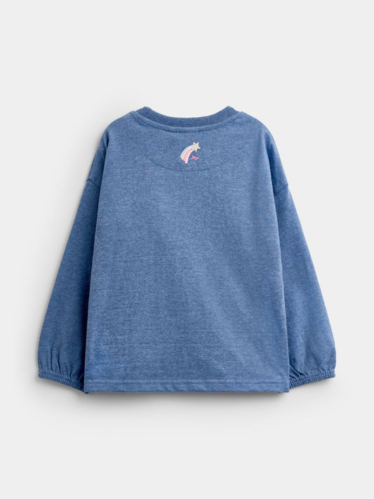 Dsiney Kidz - JoJo Maman Bébé Blue Dragon Appliqué Long  Sleeve Top image 2
