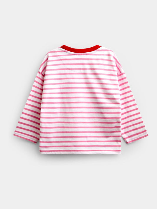 Dsiney Kidz - Jojo Maman Bébé Pink Breakfast Embroidered Top image 2