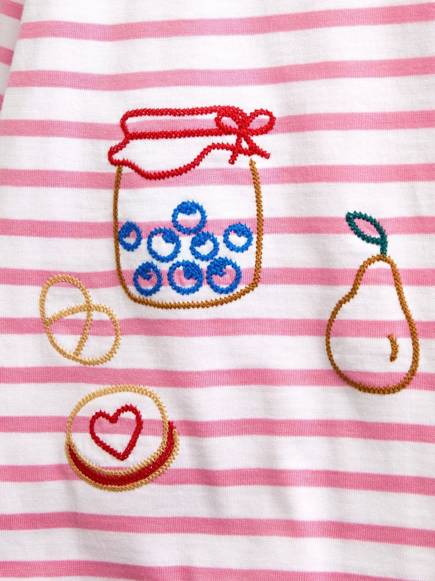 Dsiney Kidz - Jojo Maman Bébé Pink Breakfast Embroidered Top image 4
