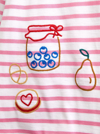 Dsiney Kidz - Jojo Maman Bébé Pink Breakfast Embroidered Top image 4