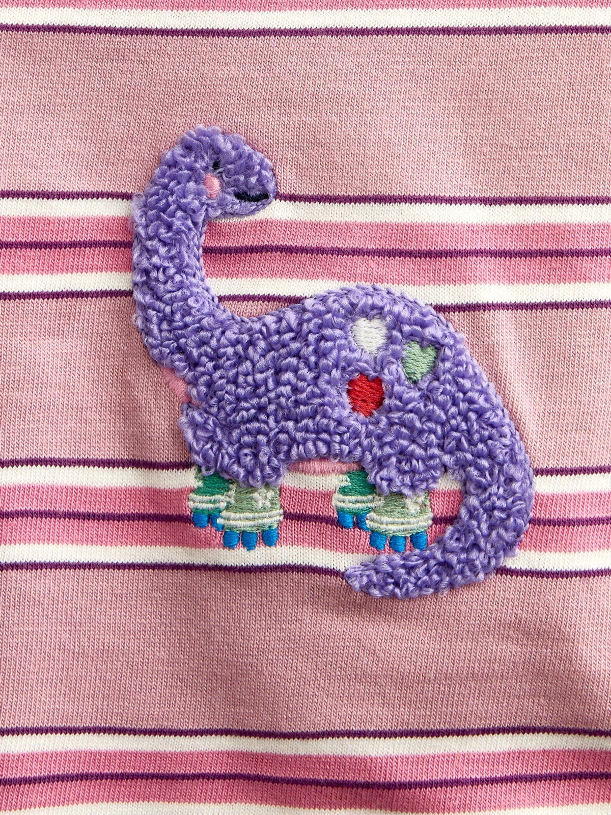 Dsiney Kidz - Jojo Maman Bébé Pink Stripe Dino Appliqué Top image 4