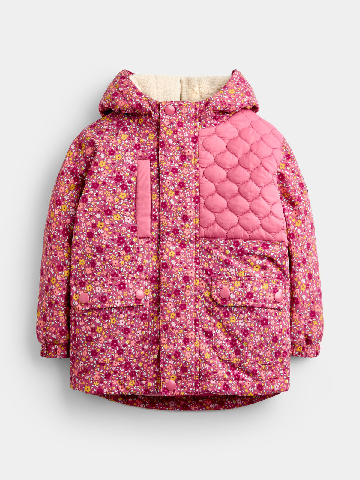 JoJo Maman Bébé Pink Ditsy 4-In-1 Jacket - image 1