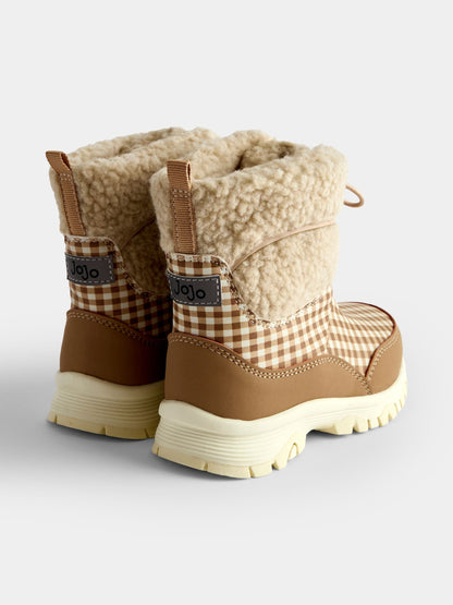 JoJo Maman Bébé Brown Gingham Cosy Snow Boots - image 2