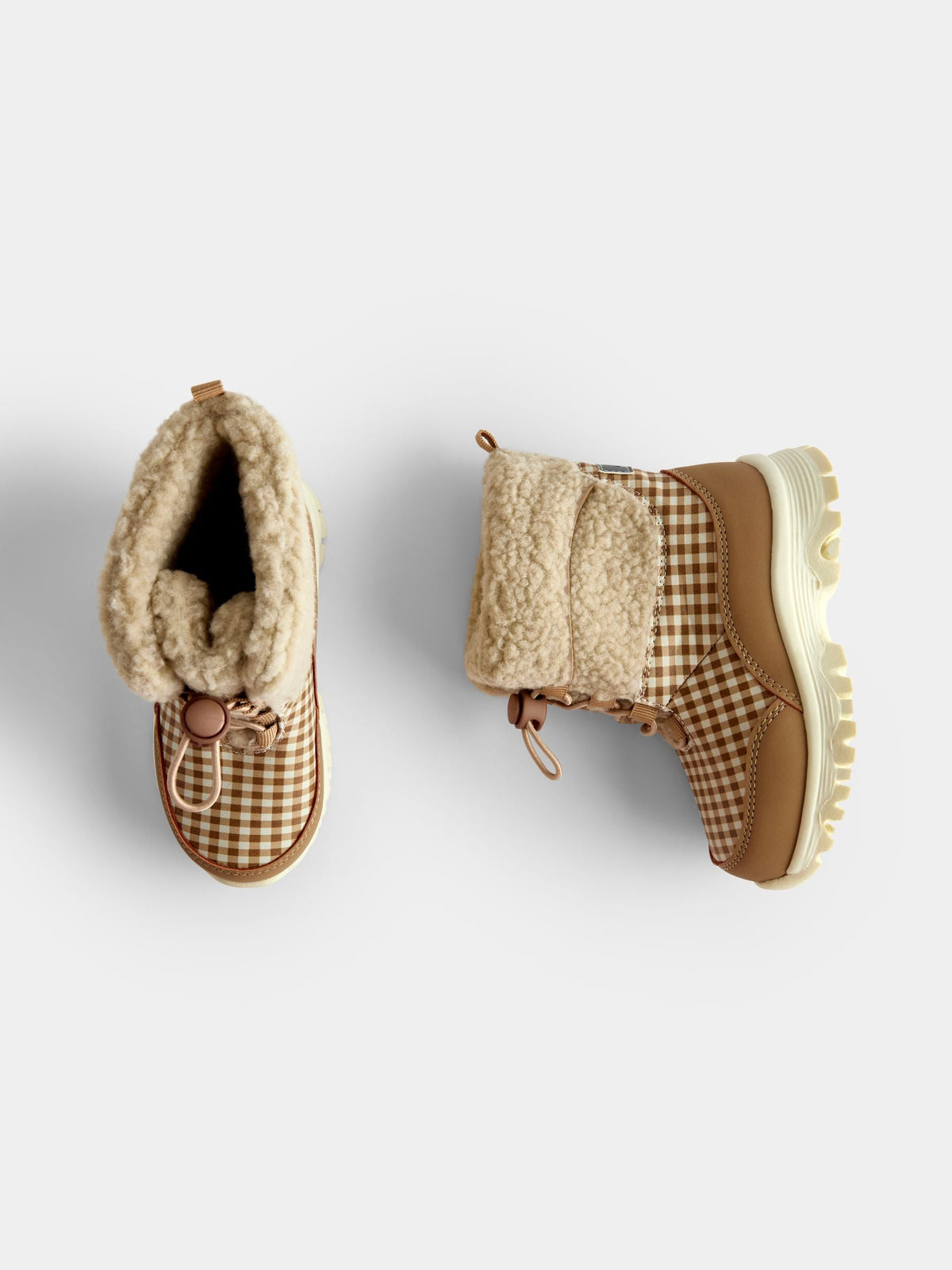 JoJo Maman Bébé Brown Gingham Cosy Snow Boots - image 3