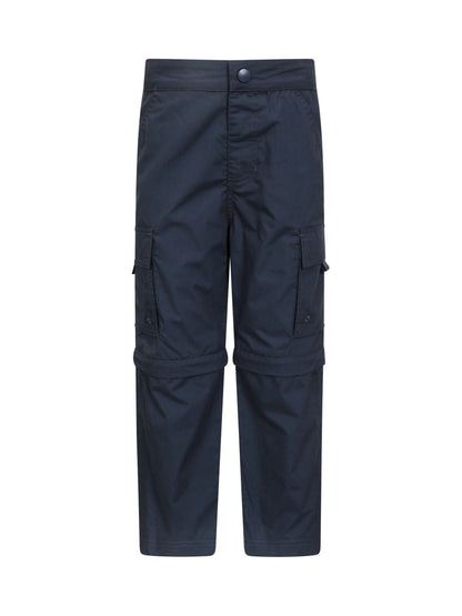 Mountain Warehouse Blue Active Kids Quick Drying Zip Off Trousers image 1
