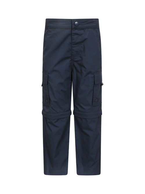 Mountain Warehouse Blue Active Kids Quick Drying Zip Off Trousers image 1