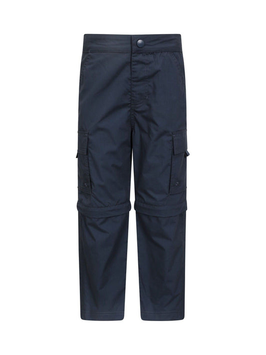 Mountain Warehouse Blue Active Kids Quick Drying Zip Off Trousers image 1