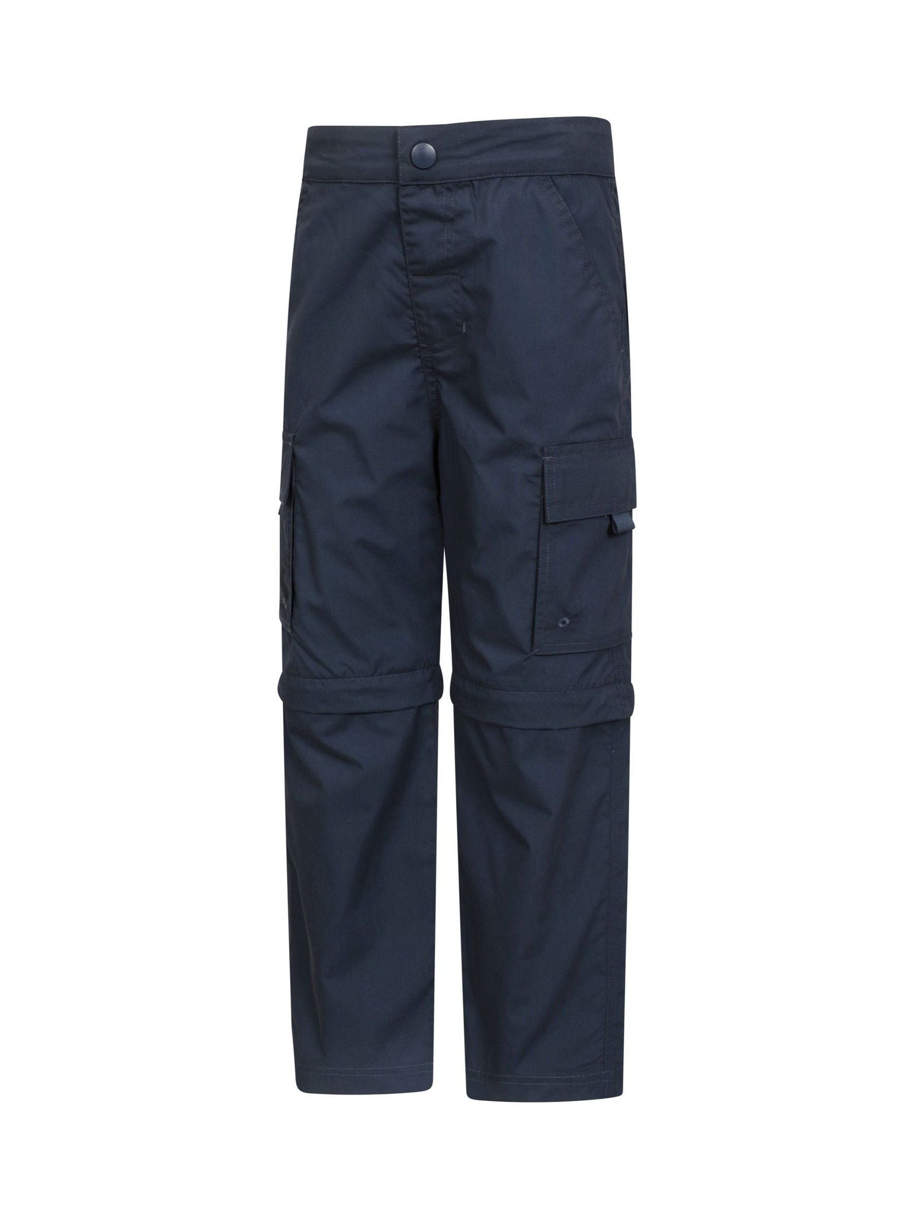 Mountain Warehouse Blue Active Kids Quick Drying Zip Off Trousers image 2