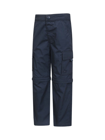 Mountain Warehouse Blue Active Kids Quick Drying Zip Off Trousers image 2