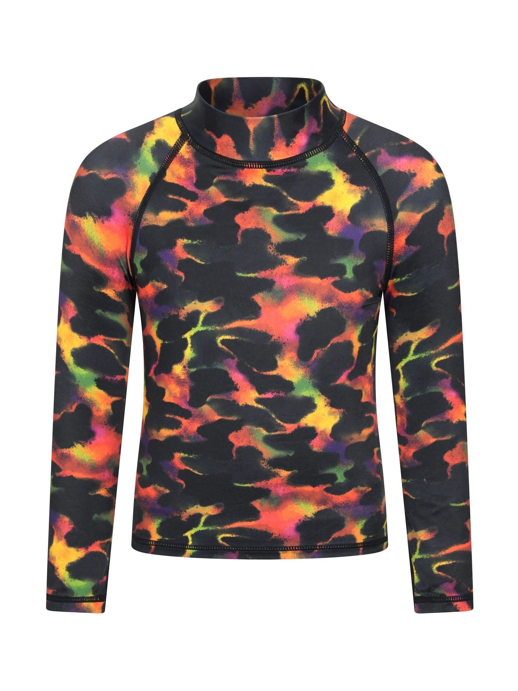 Mountain Warehouse Red Long Sleeved Printed Kids Rash Vest image 1