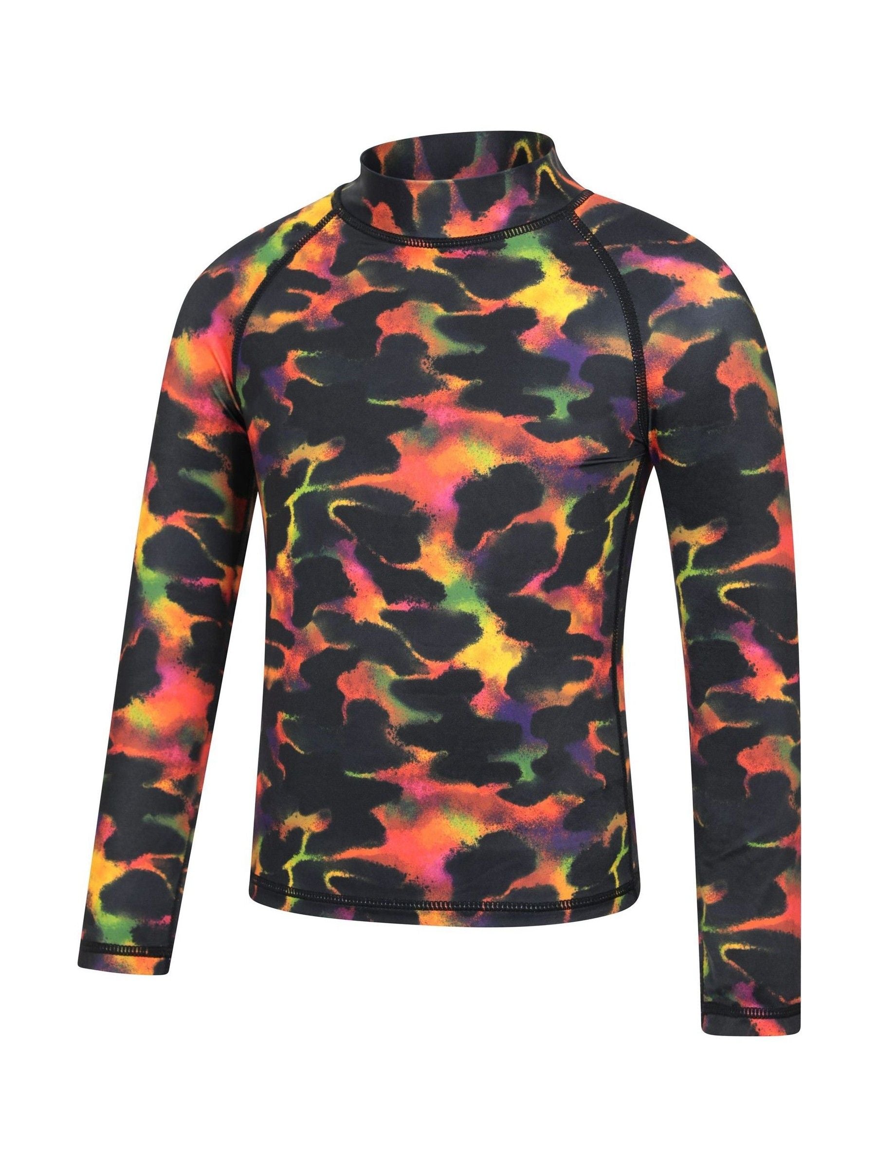 Mountain Warehouse Red Long Sleeved Printed Kids Rash Vest image 2