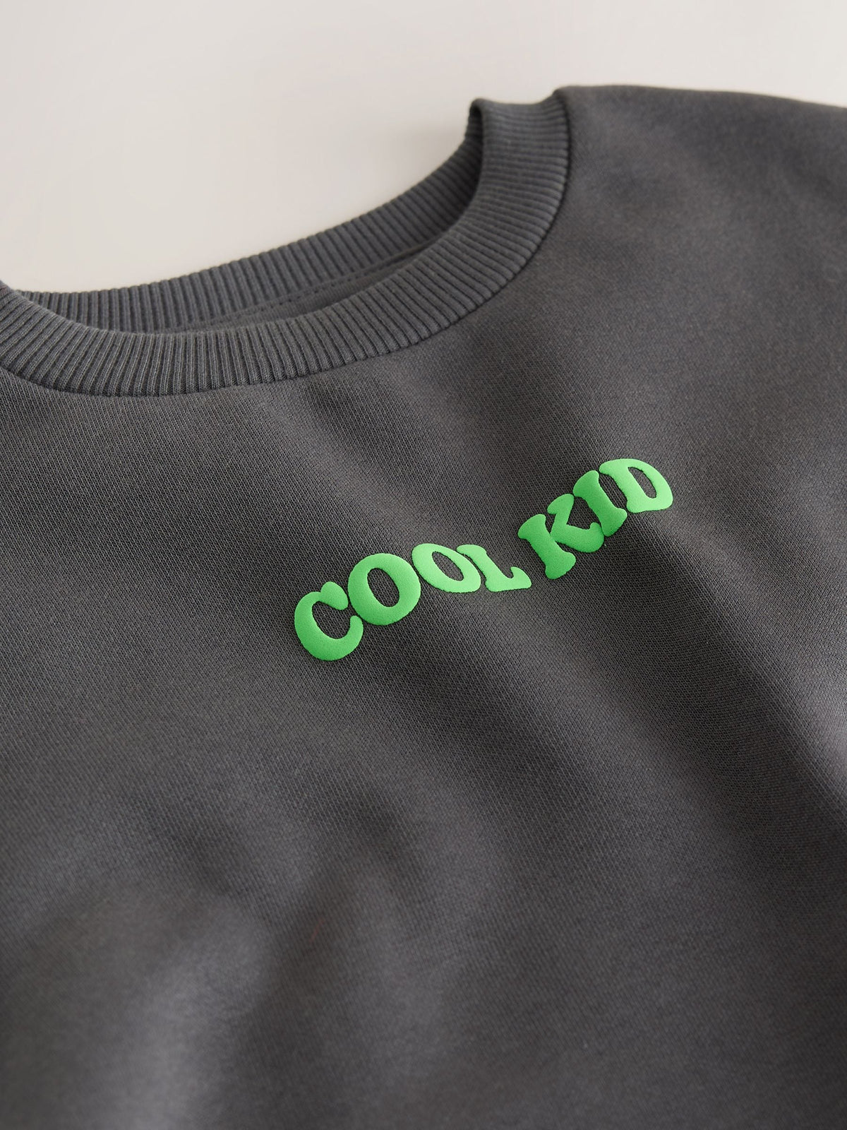 Charcoal Grey Cool Kid Printed Crew Neck Sweat Top (3mths-7yrs) - image 4