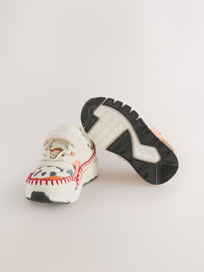 Neutral Toy Story Touch Fastening Elastic Lace Bubble Trainers image 3