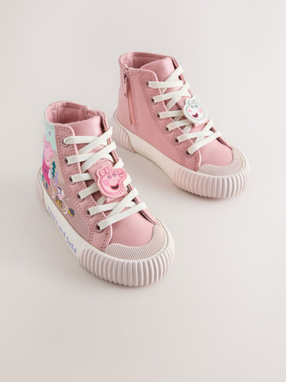 Pink Peppa Pig High Top Trainers - image 1