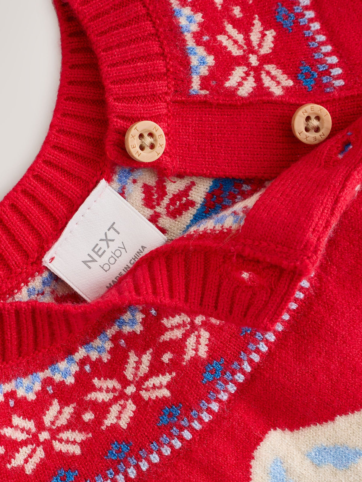 Neutral/Red Bear Ski Scene Baby Knitted Jumper and Leggings Set (0mths-2yrs) - image 10