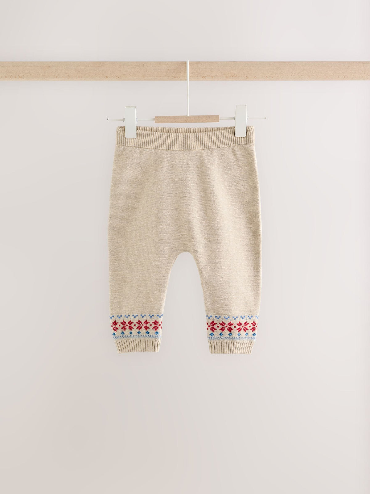 Neutral/Red Bear Ski Scene Baby Knitted Jumper and Leggings Set (0mths-2yrs) - image 5