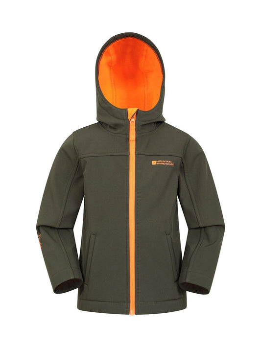 Dsiney Kidz - Mountain Warehouse Green Exodus Kids Water Resistant Softshell Jacket image 1