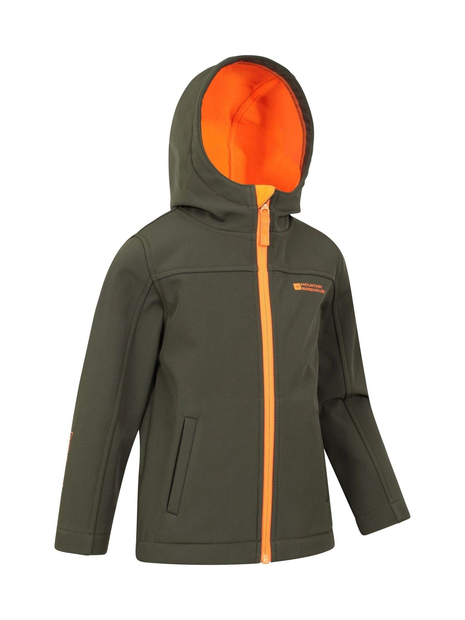 Dsiney Kidz - Mountain Warehouse Green Exodus Kids Water Resistant Softshell Jacket image 2