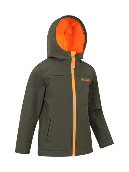 Dsiney Kidz - Mountain Warehouse Green Exodus Kids Water Resistant Softshell Jacket image 2