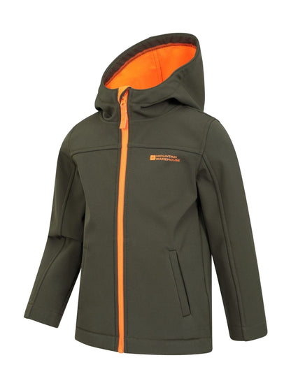 Dsiney Kidz - Mountain Warehouse Green Exodus Kids Water Resistant Softshell Jacket image 4