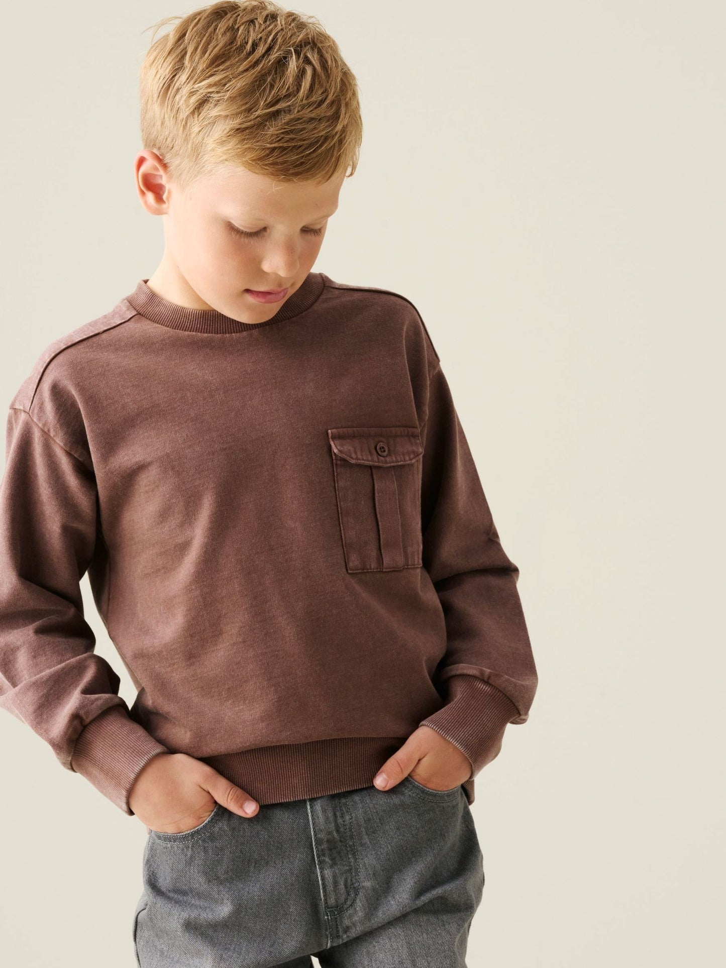 Dsiney Kidz - Angel & Rocket Brown Enzo Utility Sweatshirt image 1